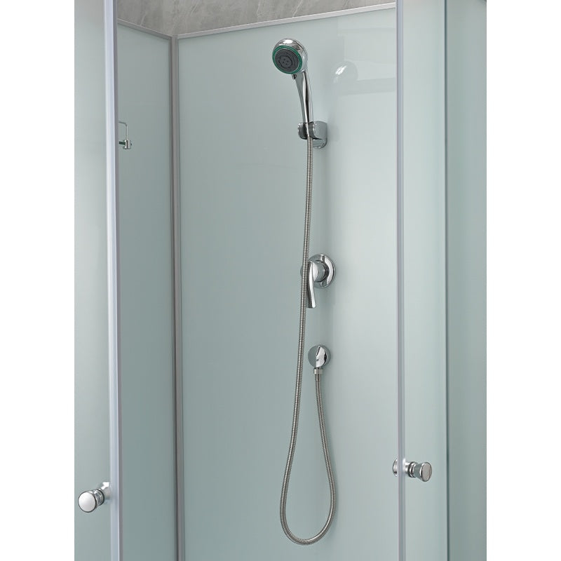KABINA PRYSZNICOWA PÓŁOKRĄGŁA Z BRODZIKIEM WSH305B MAT CHROM 90x90 CM WSH305B-MAT-90