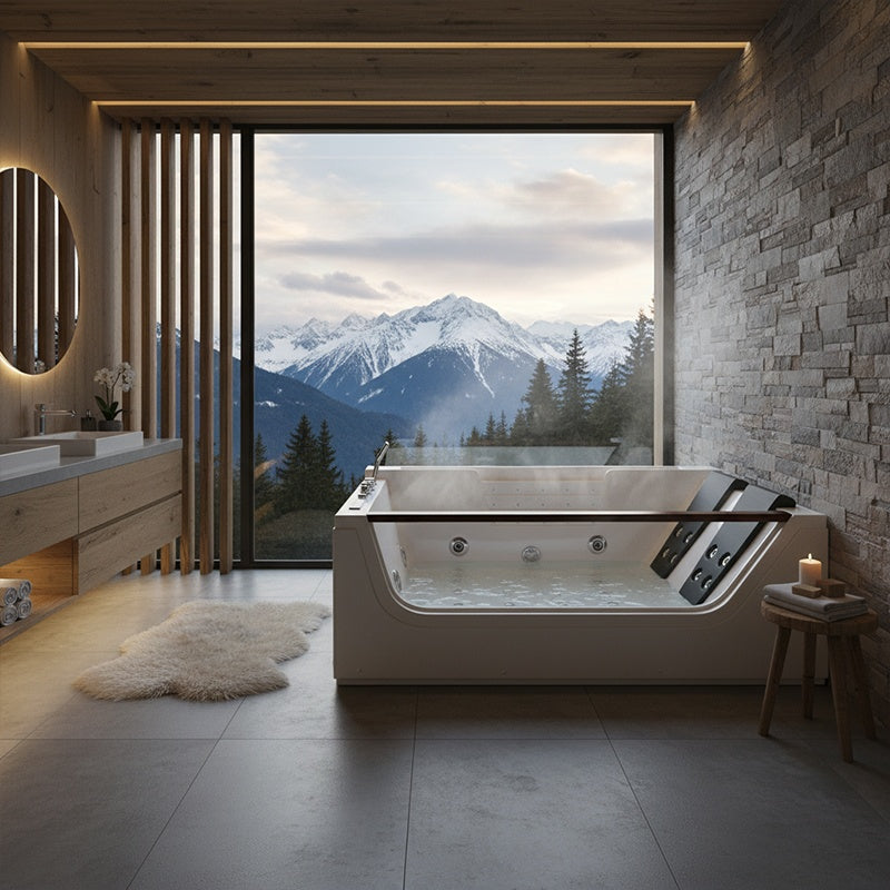 WANNA Z HYDROMASAŻEM IMPERIA 610H BIAŁA 180x120 CM IMPERIA-610H-180X120