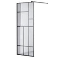 ŚCIANKA PRYSZNICOWA SH05B CZARNA 80 CM 8 MM SH05B-BL-80