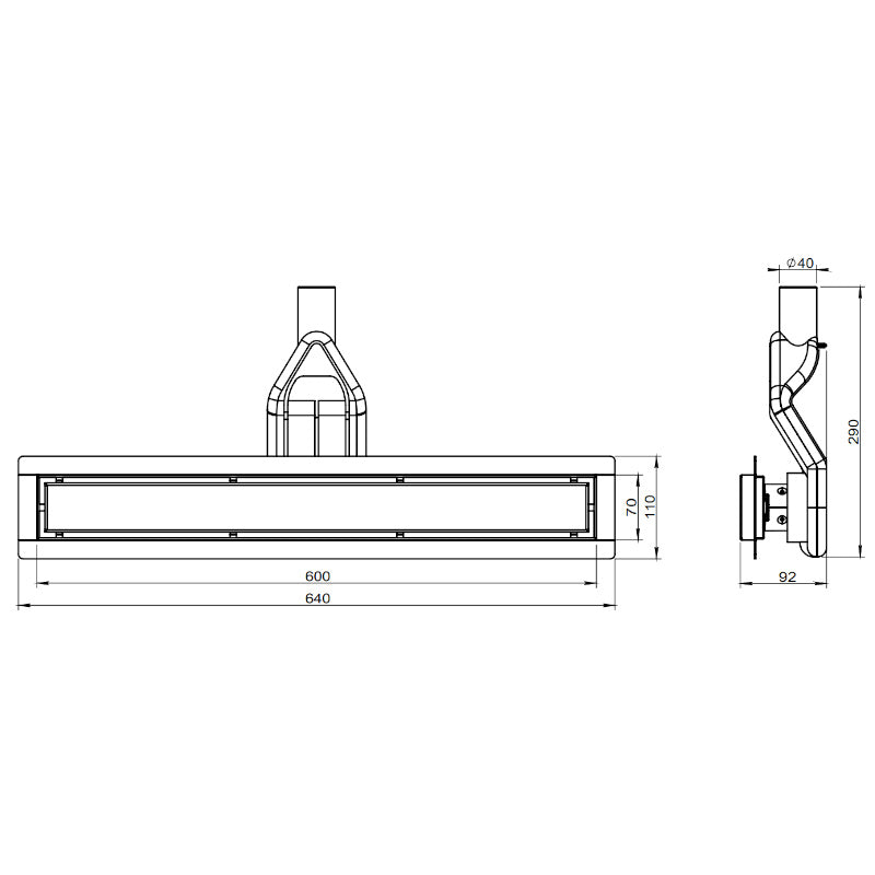 ODPŁYW LINIOWY DL05 FIX G1 SATIN 60 CM DL05-360-FIX-G1-ST60