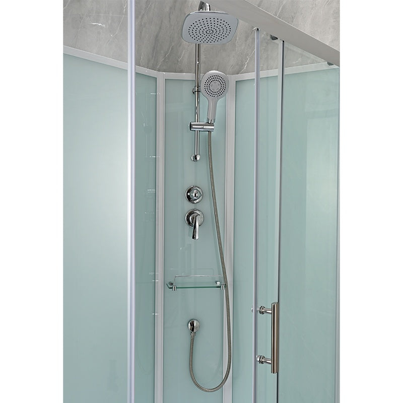 KABINA PRYSZNICOWA PROSTOKĄTNA Z BRODZIKIEM WSH307R PRAWA BIAŁA 120x80 CM WSH307R-120X80
