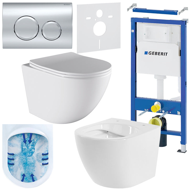 ZESTAW PODTYNKOWY WC STELAŻ GEBERIT DUOFIX MISKA PURO-WH-03 PRZYCISK DELTA 20 CHROM