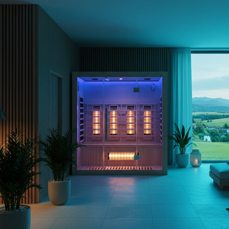 SAUNA SUCHA INFRARED NISKOTEMPERATUROWA ALTA5 3-4 OSOBOWA 175x120 CM ALTA5
