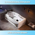 WANNA Z HYDROMASAŻEM Z PODGRZEWACZEM HERMES 918A LEWA BIAŁA 153x93 CM HERMES-918A-L-153X93