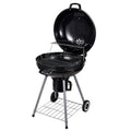 GRILL OGRODOWY WĘGLOWY Z POKRYWĄ OKRĄGŁY VL04 CZARNY VL04-BLACK