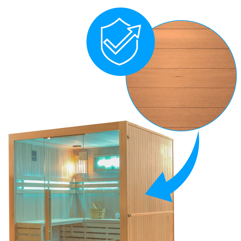 SAUNA FIŃSKA WYSOKOTEMPERATUROWA Z PIECEM KEMI5/HARVIA 4-5 OSOBOWA 180x160 KEMI5