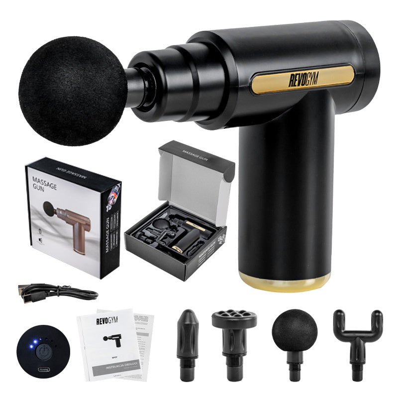 PISTOLET DO MASAŻU MASAŻER DO PLECÓW CIAŁA MASSAGE GUN + 4 KOŃCÓWEK RP07 RP07