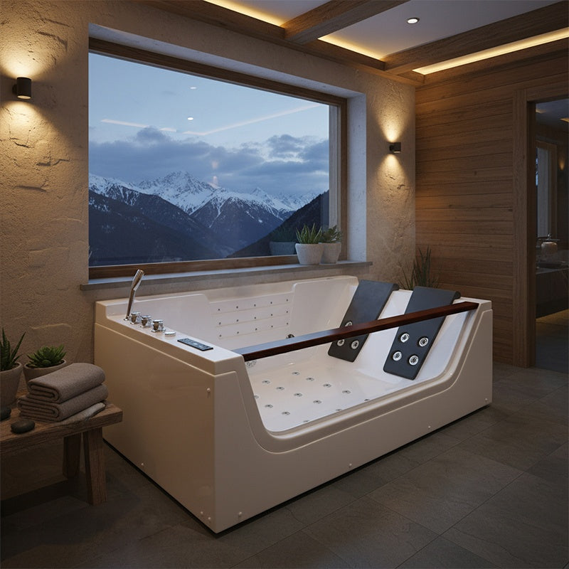 WANNA Z HYDROMASAŻEM IMPERIA 610H BIAŁA 180x120 CM IMPERIA-610H-180X120