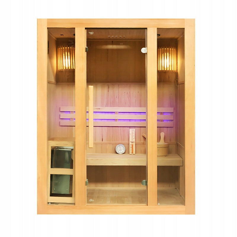 SAUNA FIŃSKA WYSOKOTEMPERATUROWA Z PIECEM BODO3/HARVIA 3-4 OSOBOWA 153x110 BODO3