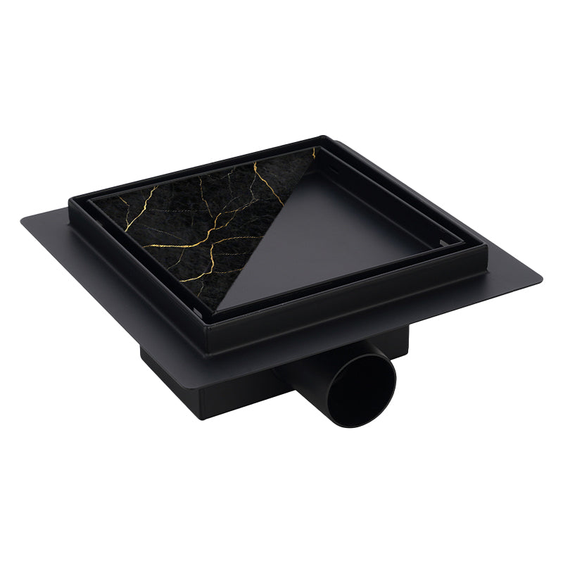 ODPŁYW LINIOWY KWADRATOWY DL06 FIX G1 CZARNY 15x15 CM DL06-FIX-G1-BL15