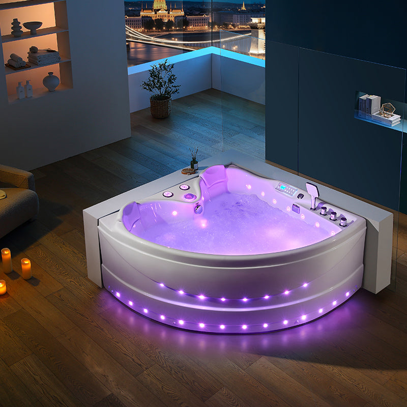 WANNA Z HYDROMASAŻEM ROMA 764 LEWA BIAŁA 150x150 CM ROMA-764-L-150