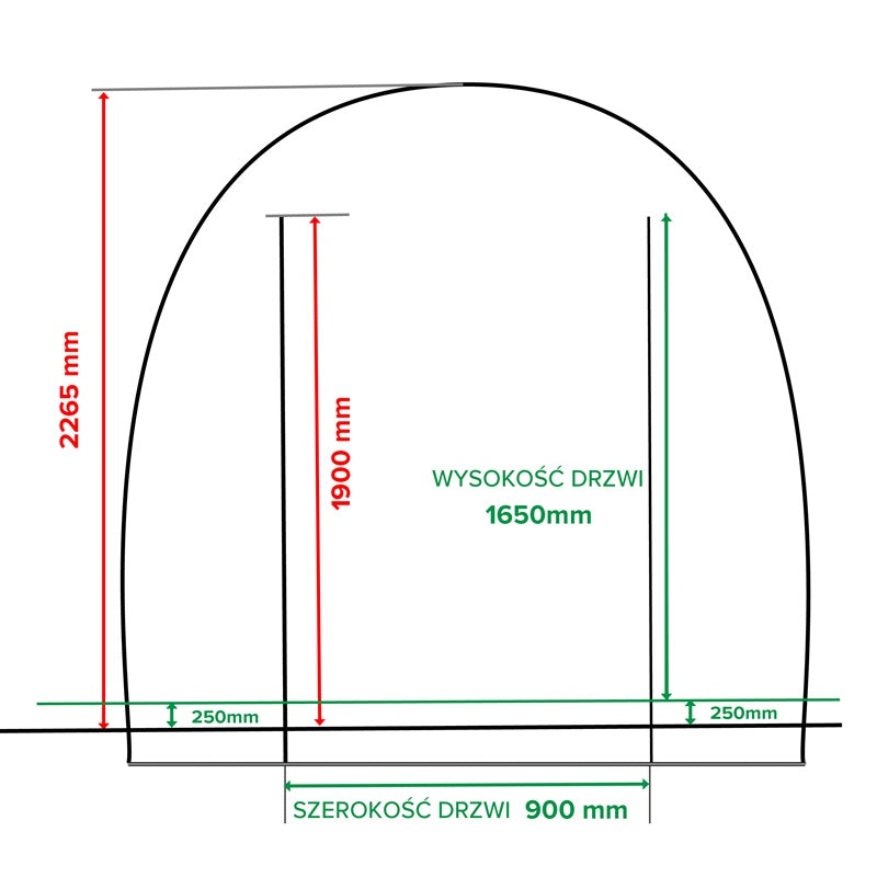 TUNEL OGRODOWY FOLIOWY SZKLARNIA 4m2 TF02W 2x2m BIAŁY TF02W-2X2-WHITE