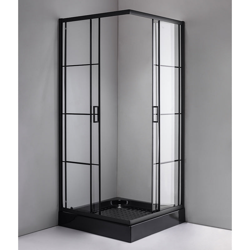 KABINA PRYSZNICOWA KWADRATOWA BL32B CZARNA 90x90 CM BL32B-90