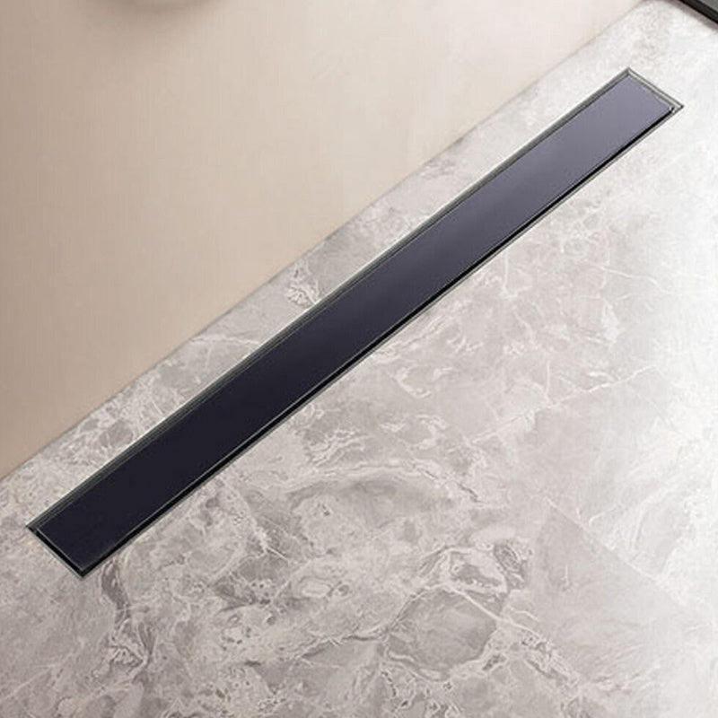 ODPŁYW LINIOWY DL01 GLASS CZARNY 90 CM DL01-GLASS-BL90