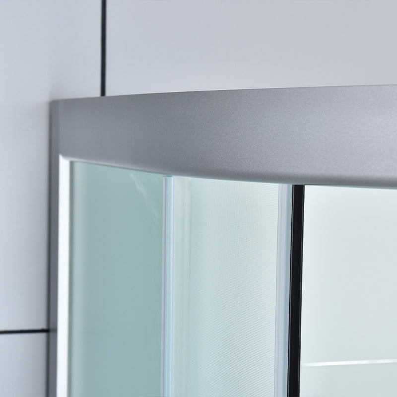 KABINA PRYSZNICOWA PÓŁOKRĄGŁA Z BRODZIKIEM WSH303B MAT CHROM 90x90 CM WSH303B-MAT-90