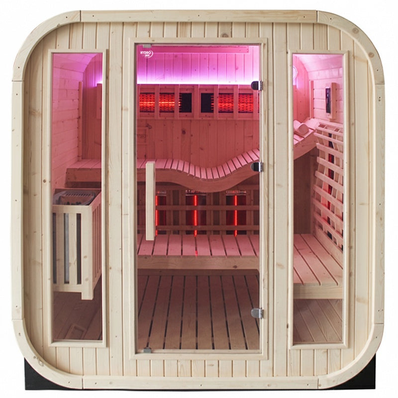 SAUNA OGRODOWA KOMBO FIŃSKA - INFRARED BECZKA MOLDE-A 4-6 OSOBOWA 180x200 CM 2W1