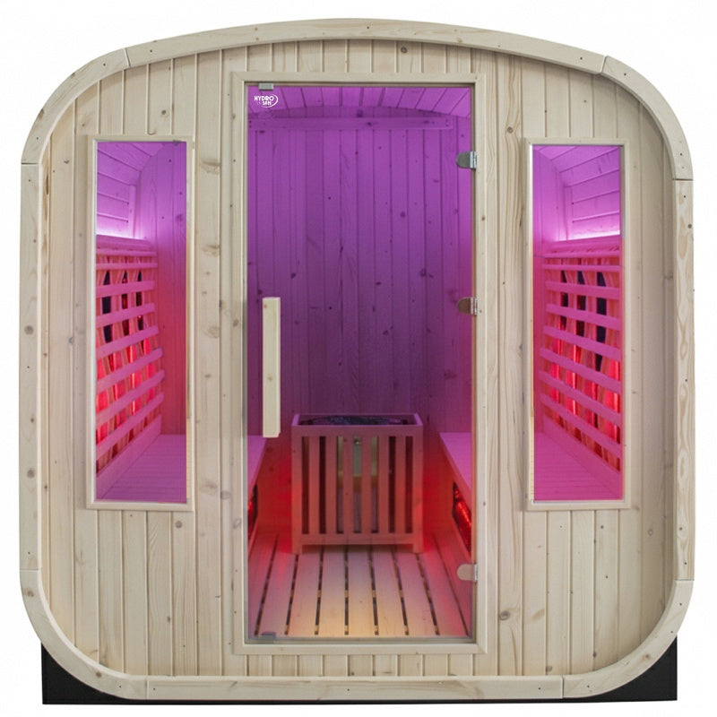 SAUNA OGRODOWA FIŃSKA / INFRARED BECZKA HAMAR 4-6 OSOBOWA 180x200 CM HAMAR