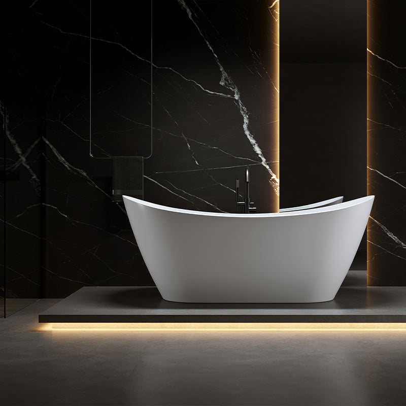 WANNA WOLNOSTOJĄCA RICA 513D BIAŁA PRZELEW CZARNY 180x80 CM RICA-513D-P-BL