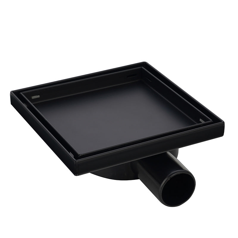 ODPŁYW LINIOWY KWADRATOWY OBROTOWY DL07 360 FIX G1 CZARNY 15x15 CM DL07-360-FIX-G1-BL15
