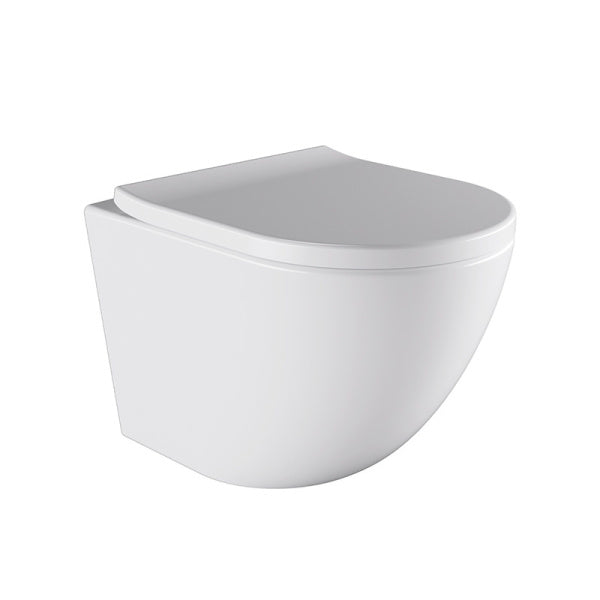 MISKA WC WISZĄCA RIMLESS PURO-WH-02 BIAŁA DESKA WOLNOOPADAJĄCA DUROPLAST PURO-WH-02