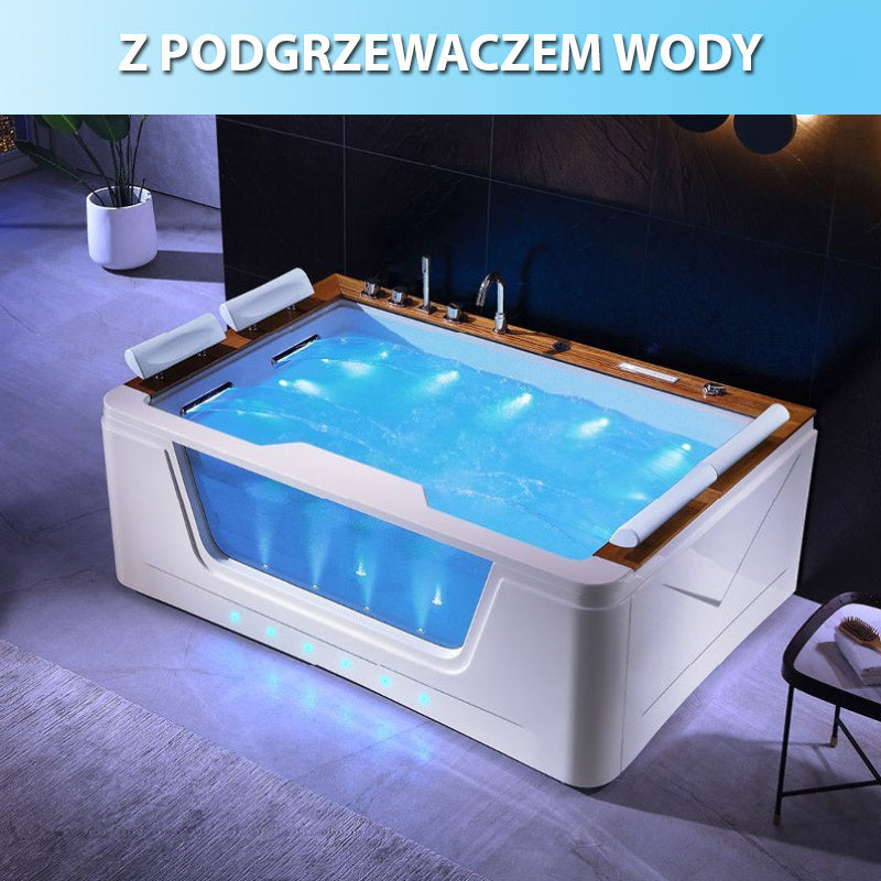 WANNA Z HYDROMASAŻEM ZEFIR 934 BIAŁA 192x131 CM ZEFIR-934-192X131