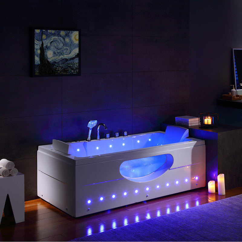 WANNA Z HYDROMASAŻEM IRIS 933B BIAŁA 160x84 CM IRIS-933B-WH-160X84