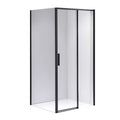 KABINA PRYSZNICOWA PROSTOKĄTNA SUPER SLIM NOVA CZARNA 120x80 CM 6 MM NOVA-BL-120X80