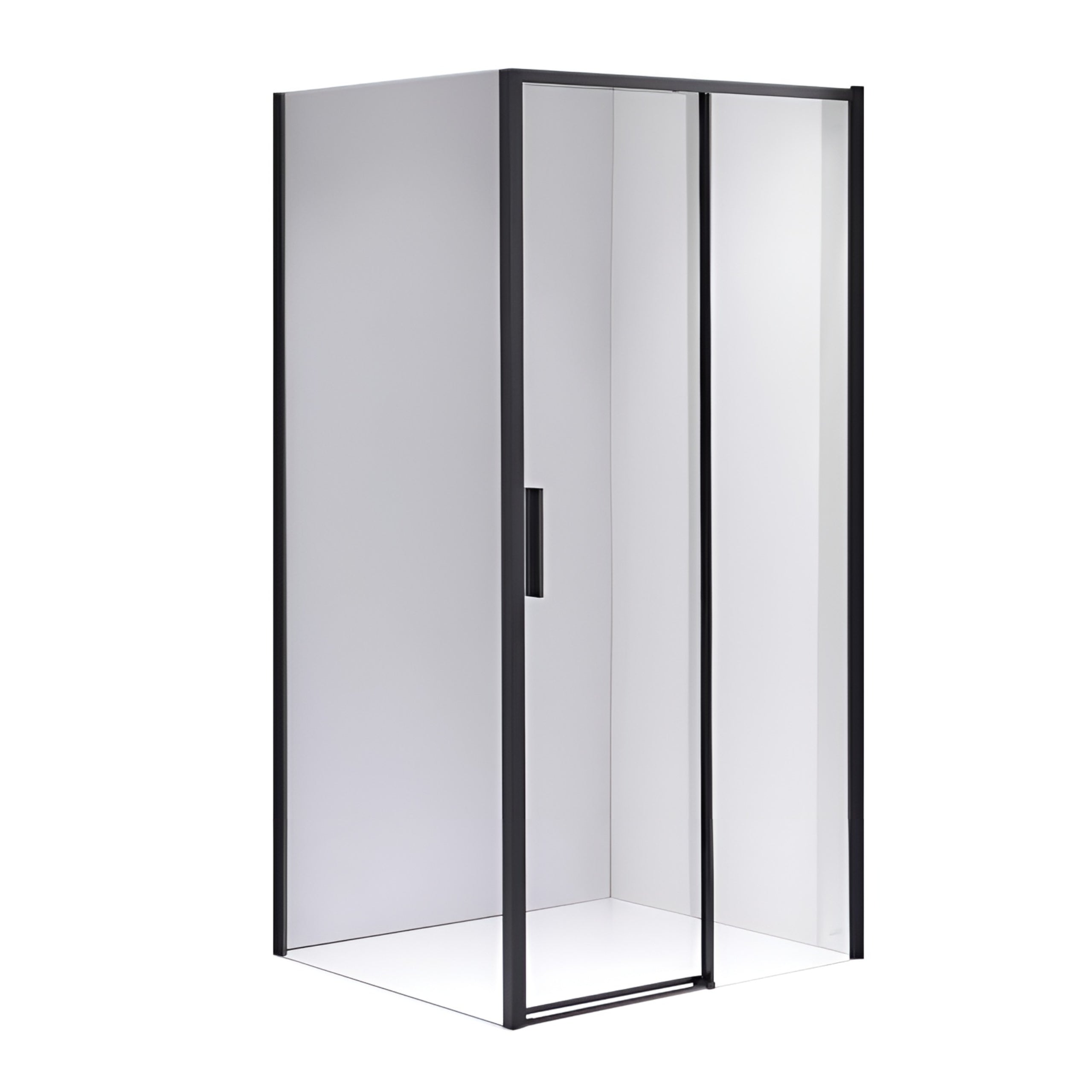 KABINA PRYSZNICOWA PROSTOKĄTNA SUPER SLIM NOVA CZARNA 120x80 CM 6 MM NOVA-BL-120X80
