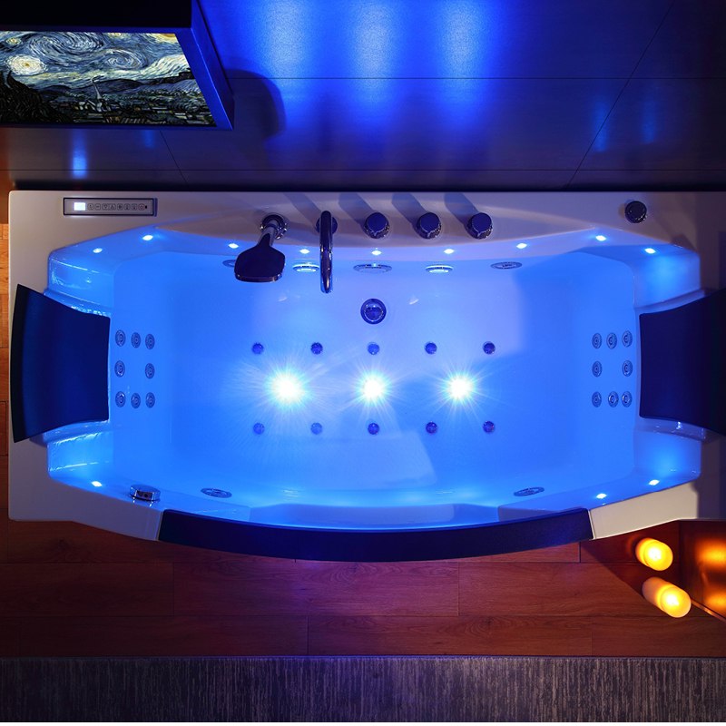 WANNA Z HYDROMASAŻEM URAN 931 BIAŁA 170x76 CM URAN-931-170