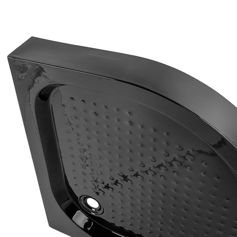 BRODZIK PRYSZNICOWY PÓŁOKRĄGŁY WYSOKI SXL01A CZARNY 80x80 CM SXL01A-BL-80