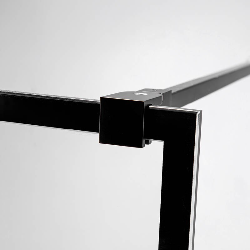 ŚCIANKA PRYSZNICOWA SH04F CZARNA 120 CM 8 MM SH04F-BL-120