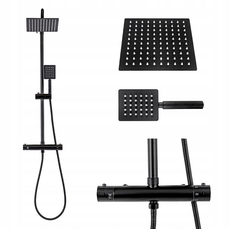 BATERIA PRYSZNICOWA ZESTAW Z DESZCZOWNICĄ T151B T151B-BL