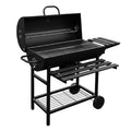 GRILL OGRODOWY WĘGLOWY Z POKRYWĄ I PÓŁKAMI VL03 CZARNY VL03-BLACK