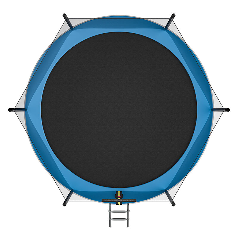 TRAMPOLINA OGRODOWA DLA DZIECI ZUMA 8FT CZARNO/NIEBIESKA 244 CM 8FT-ZUMA-244