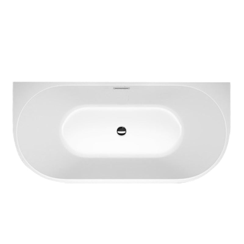 WANNA WOLNOSTOJĄCA PRZYŚCIENNA LENA 527C BIAŁA PRZELEW CHROM 160x75 CM LENA-527C-160X75