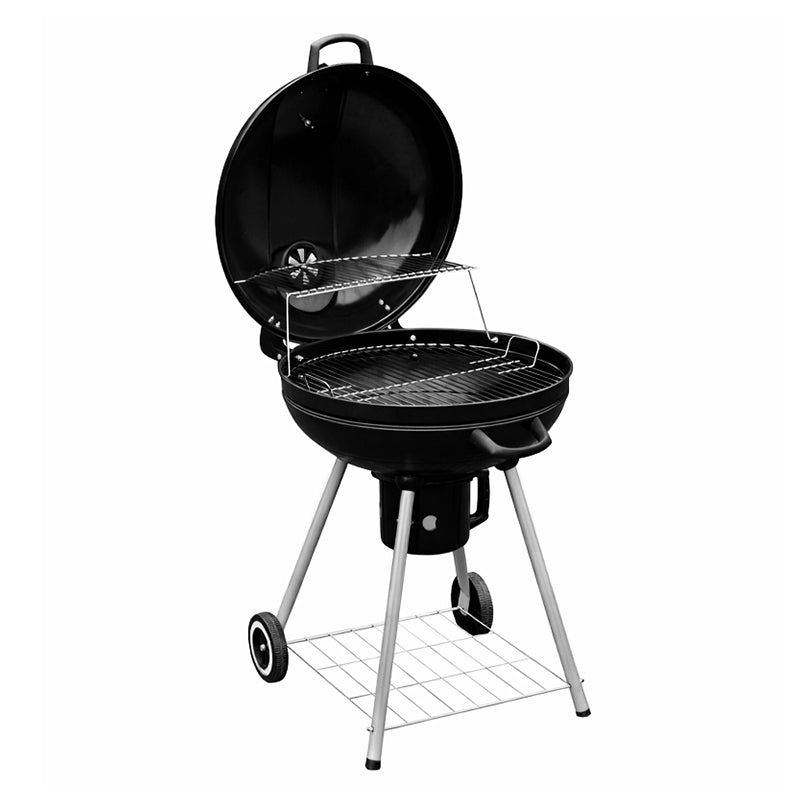 GRILL OGRODOWY WĘGLOWY Z POKRYWĄ OKRĄGŁY VL04 CZARNY VL04-BLACK