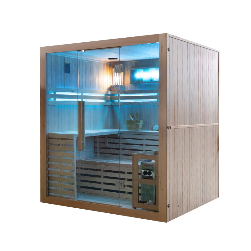 SAUNA FIŃSKA WYSOKOTEMPERATUROWA Z PIECEM KEMI5/HARVIA 4-5 OSOBOWA 180x160 KEMI5