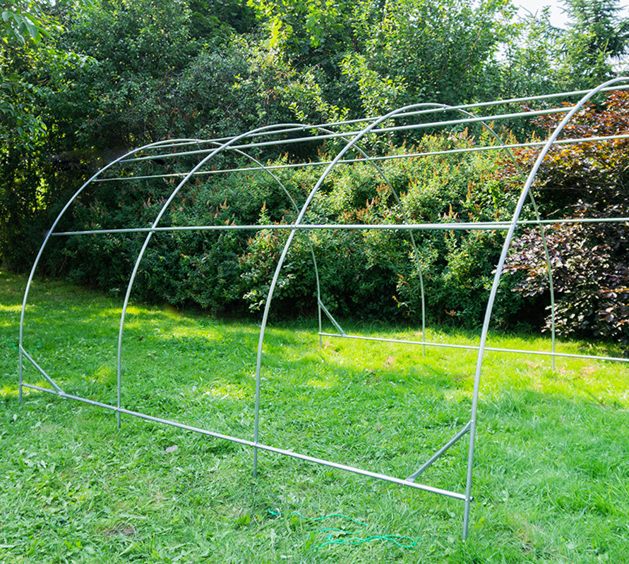 TUNEL OGRODOWY FOLIOWY SZKLARNIA 18m2 TF07W 6x3m BIAŁY SOLIDNY PODWÓJNE DRZWI TF07W-6X3-WHITE-2D