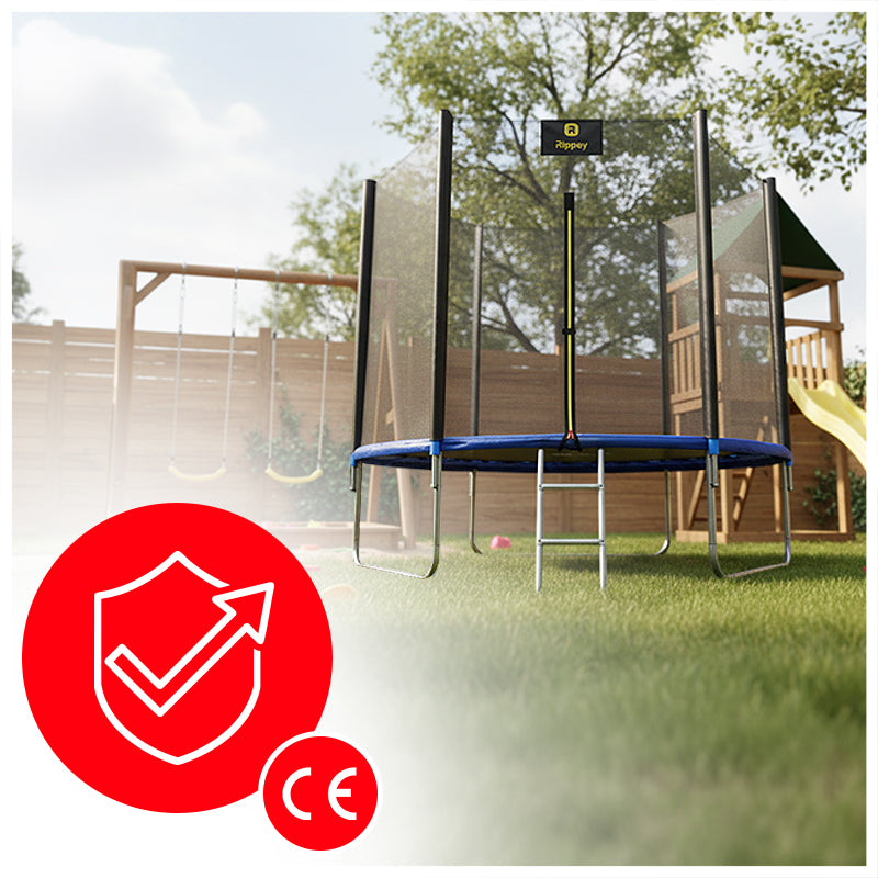 TRAMPOLINA OGRODOWA DLA DZIECI SKY 10FT CZARNO/NIEBIESKA 305 CM 10FT-SKY-305
