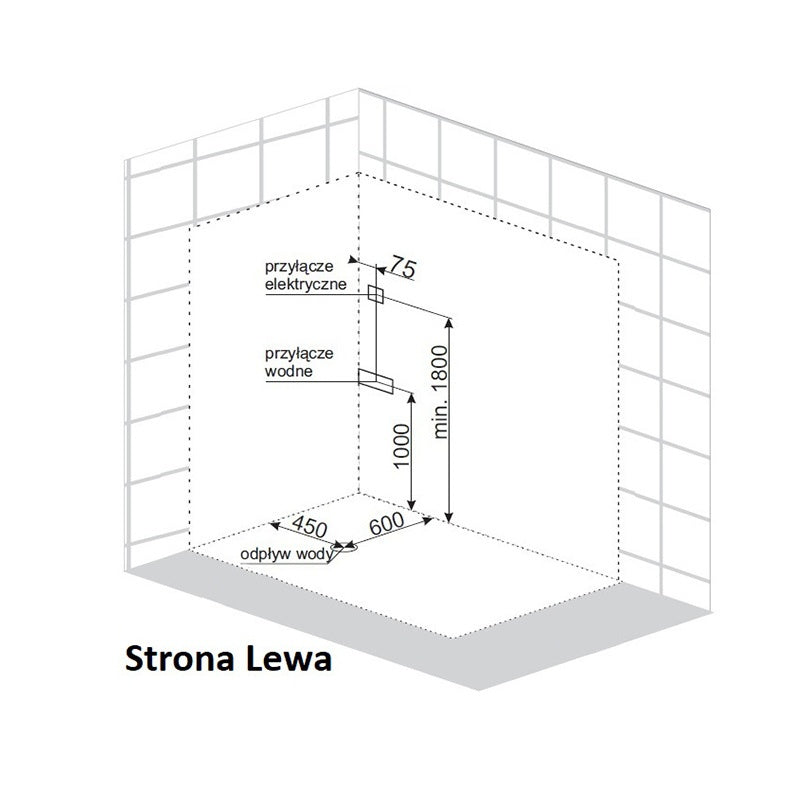 KABINA PRYSZNICOWA Z HYDROMASAŻEM WSH7106L LEWA 120x80 CM WSH7106L-120X80