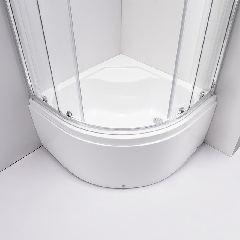 KABINA PRYSZNICOWA PÓŁOKRĄGŁA Z BRODZIKIEM MAJA CHROM 80x80 CM 5 MM MAJA-CH-80X80