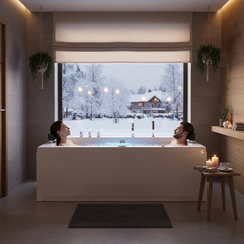 WANNA Z HYDROMASAŻEM Z PODGRZEWACZEM RAMONA 640H BIAŁA 180x90 CM