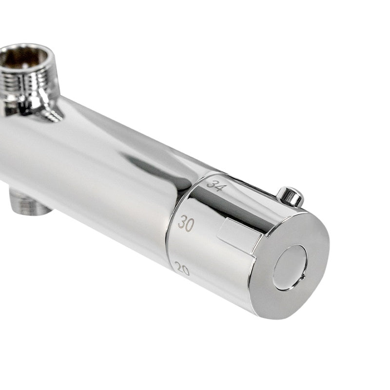 BATERIA PRYSZNICOWA Z TERMOSTATEM ŁAZIENKOWA ŚCIENNA T204A CHROM T204A