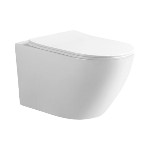 MISKA WC WISZĄCA TORNADO MIZU-WH-TR-03 BIAŁA DESKA WOLNOOPADAJĄCA DUROPLAST MIZU-WH-TR-03
