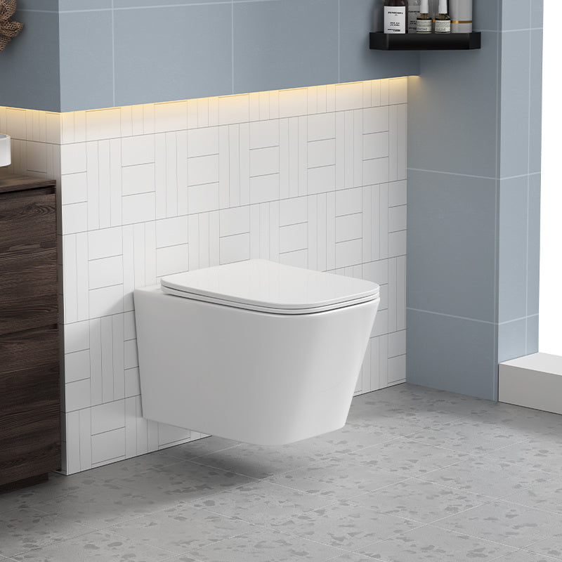 MISKA WC WISZĄCA RIMLESS RAIN-WH-RIM-03 BIAŁA DESKA WOLNOOPADAJĄCA DUROPLAST RAIN-WH-RIM-03