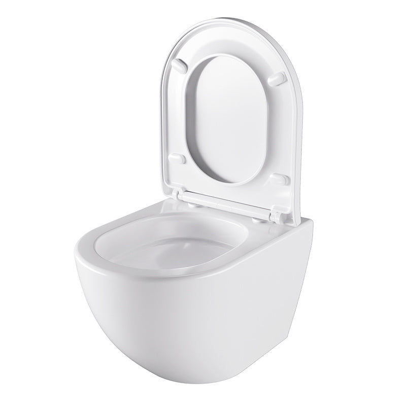 MISKA WC WISZĄCA TORNADO NERO-WH-02 BIAŁA DESKA WOLNOOPADAJĄCA DUROPLAST NERO-WH-02