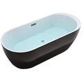 WANNA WOLNOSTOJĄCA PORTO 503B CZARNA PRZELEW CHROM 170x80 CM PORTO-503B-BL-170X80