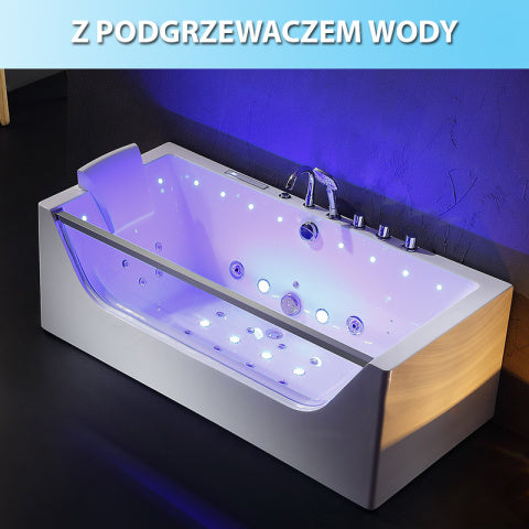 WANNA Z HYDROMASAŻEM IZIS 939 BIAŁA 170x80 CM IZIS-939-170X80
