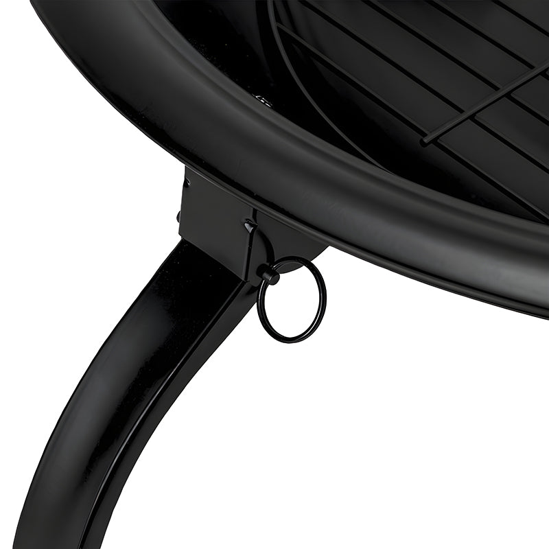 GRILL OGRODOWY WĘGLOWY Z POKRYWĄ VL07 CZARNY VL07-BLACK
