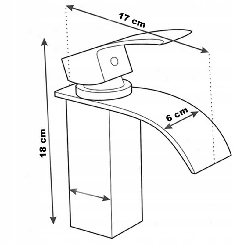 BATERIA UMYWALKOWA ŁAZIENKOWA F517B CZARNA F517B-BL